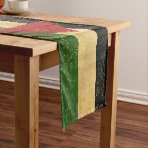 Palestinian Flag Vintage Short Table Runner