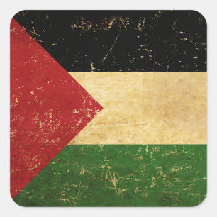 Palestinian Flag Vintage Square Sticker