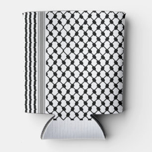 Palestinian Hatta Keffiyeh Kufiya Folk (2 Pattern) Can Cooler
