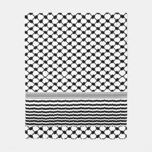 Palestinian Hatta Keffiyeh Kufiya Folk (2 Pattern) Fleece Blanket