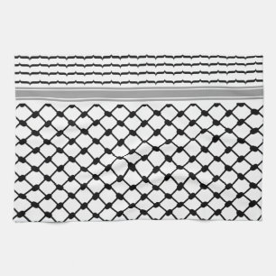 Palestinian Hatta Keffiyeh Kufiya Folk (2 Pattern) Tea Towel