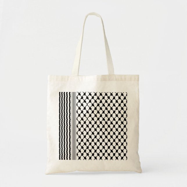 Palestinian Hatta Keffiyeh Kufiya Folk (2 Pattern) Tote Bag (Front)