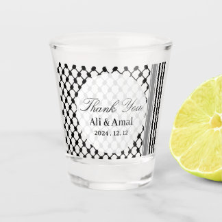 Palestinian Hatta Keffiyeh Thank You Wedding Favou Shot Glass