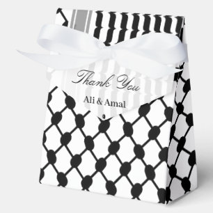 Palestinian Hatta Keffiyeh Thank You Wedding  Favour Box