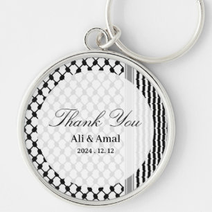 Palestinian Hatta Keffiyeh Thank You Wedding Key Ring