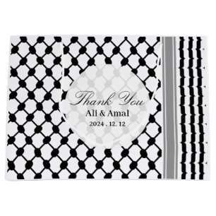 Palestinian Hatta Keffiyeh Thank You Wedding  Large Gift Bag