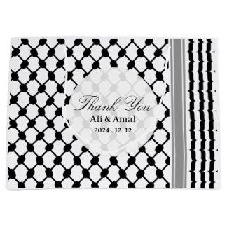 Palestinian Hatta Keffiyeh Thank You Wedding Large Gift Bag