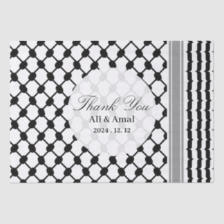 Palestinian Hatta Keffiyeh Thank You Wedding  Tissue Paper