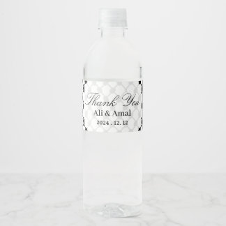 Palestinian Hatta Keffiyeh Thank You Wedding Water Bottle Label