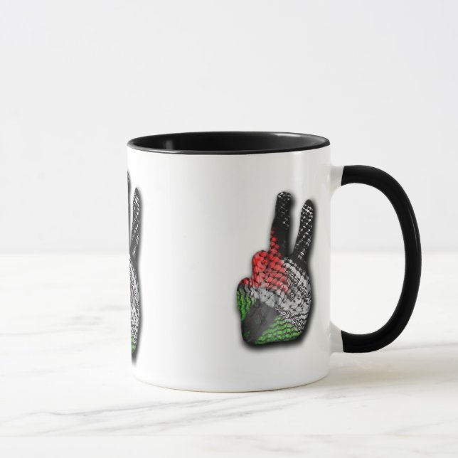 PALESTINIAN HATTAH FLAG PEACE SIGN MUG (Right)