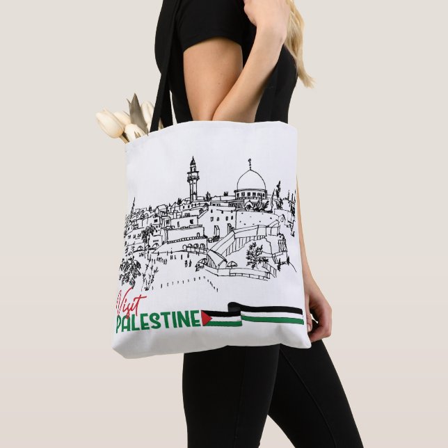 Palestinian Heritage and Hope Tote Bag (Close Up)