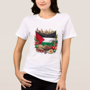 Palestinian Heritage Food & Culture T-shirt Tri-Blend Shirt