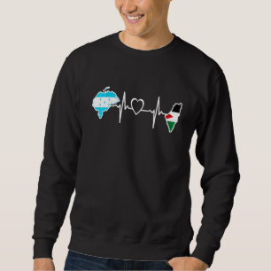 Palestinian Honduras Flag Palestine Honduran Hear Sweatshirt