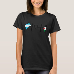 Palestinian Honduras Flag  Palestine Honduran Hear T-Shirt