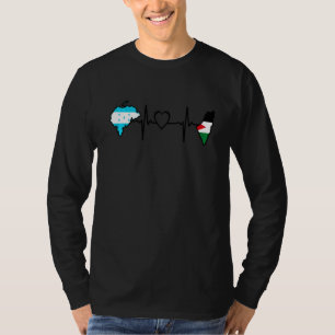 Palestinian Honduras Flag Palestine Honduran Hear T-Shirt