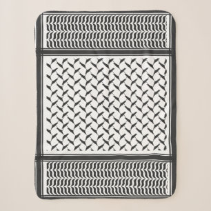 Palestinian Joranian kuffiya black and white Sherpa Blanket
