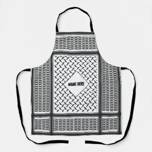 Palestinian Joranian kuffiya black & white shemag Apron
