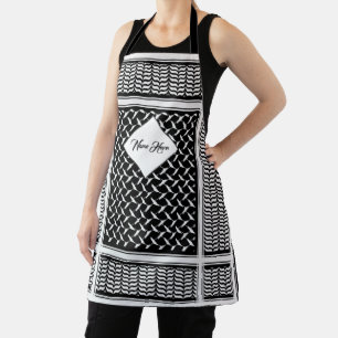 Palestinian Joranian kuffiya black & white shemag Apron