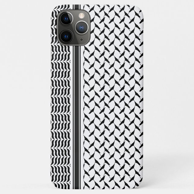 Palestinian Joranian kuffiya black & white shemag Case-Mate iPhone Case (Back)