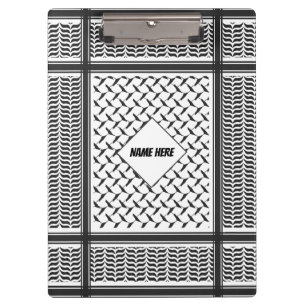 Palestinian Joranian kuffiya black & white shemag  Clipboard