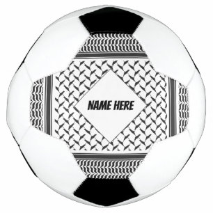 Palestinian Joranian kuffiya black & white shemag Football
