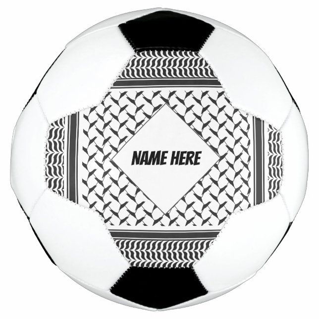 Palestinian Joranian kuffiya black & white shemag  Football (Front)