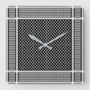 Palestinian Keffiyeh Apron Kitchen Towel Square Wall Clock