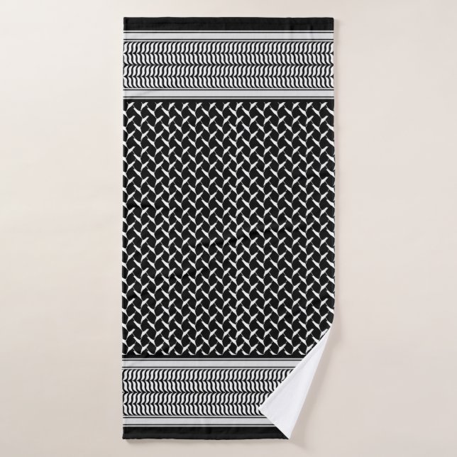 Palestinian Keffiyeh Bath Towel (Bath Towel)