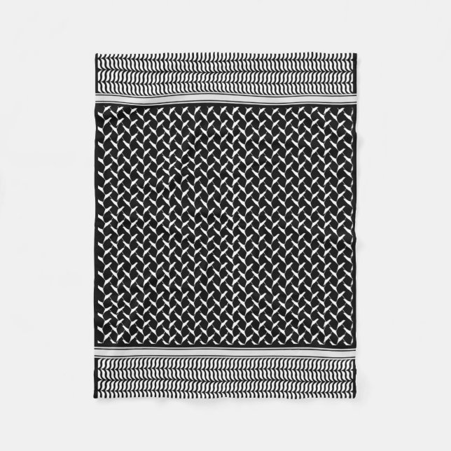 Palestinian Keffiyeh Fleece Blanket (Front)