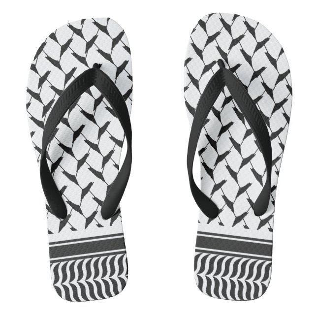 Palestinian keffiyeh  flip flops (Footbed)