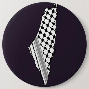 Palestinian keffiyeh, free map of Palestine Kufiya 6 Cm Round Badge