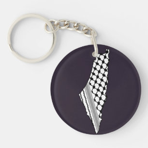 Palestinian keffiyeh, free map of Palestine Kufiya Key Ring