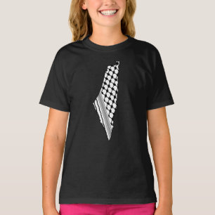 Palestinian keffiyeh, free map of Palestine Kufiya T-Shirt