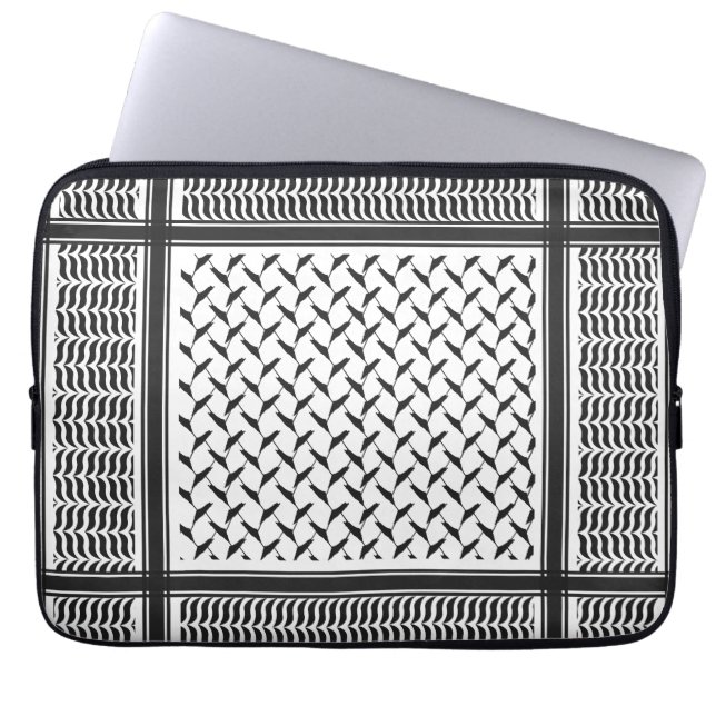 Palestinian keffiyeh laptop sleeve (Front)