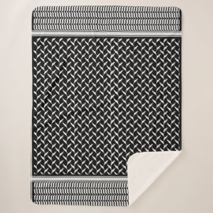 Palestinian Keffiyeh Sherpa Blanket