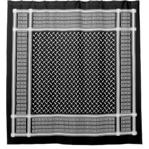 Palestinian Keffiyeh Shower Curtain