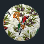 Palestinian Key Symbol of the Right of Return Dartboard<br><div class="desc">The Key of Right of Return, also known as the "symbol of the right of return, " is an important symbol for the Palestinian people. It represents the desire of Palestinian refugees to return to their homeland, which they were forced to leave, by the Israelis colonizers, during the 1948 Nakba,...</div>
