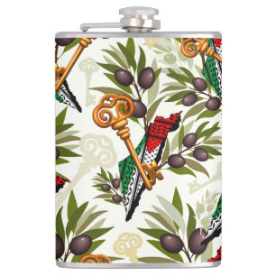 Palestinian Key Symbol of the Right of Return Hip Flask