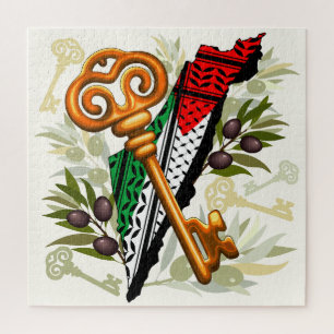 Palestinian Key Symbol of the Right of Return Jigsaw Puzzle
