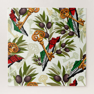 Palestinian Key Symbol of the Right of Return Jigsaw Puzzle