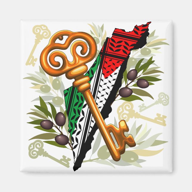 Palestinian Key Symbol of the Right of Return Magnet (Front)