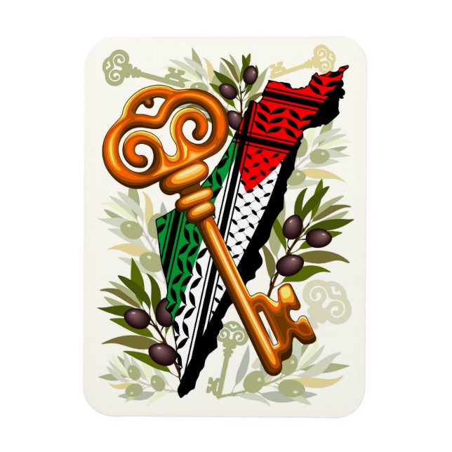 Palestinian Key Symbol of the Right of Return Magnet (Vertical)
