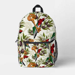 Palestinian Key Symbol of the Right of Return Printed Backpack