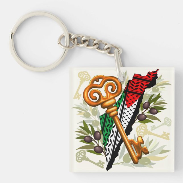 Palestinian Key Symbol of the Right of Return Ring (Front)