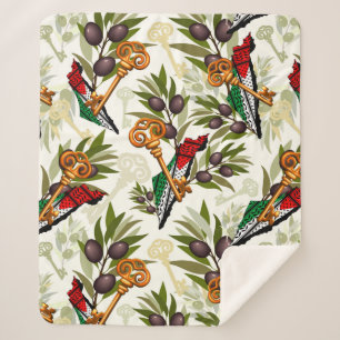 Palestinian Key Symbol of the Right of Return Sherpa Blanket