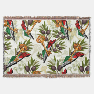 Palestinian Key Symbol of the Right of Return Throw Blanket