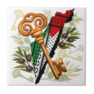 Palestinian Key Symbol of the Right of Return Tile