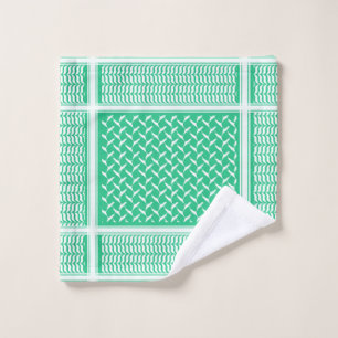 palestinian kuffiya Green Gradient Wash Cloth
