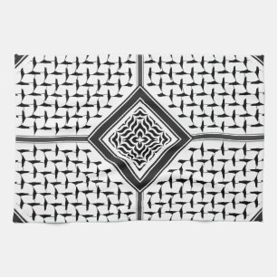 Palestinian Kuffiya pattern Printed Design Tea Towel
