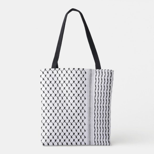 Palestinian Kufiya Custom Designed Tote Bag (Back)